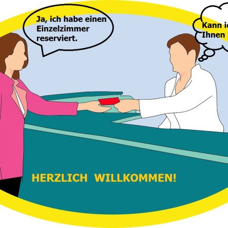 Skiurlaub I. - Ein Zimmer buchen - Szókincs és beszédkészség, kezdő